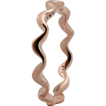 Christina Collect pink gold plated collecting ring - Wave